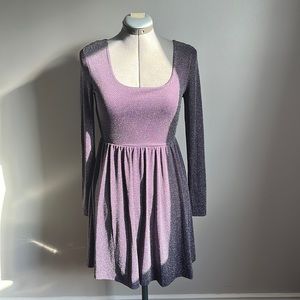 Sparkly purple mini dress